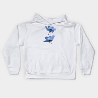 Blue Flowers Kids Hoodie